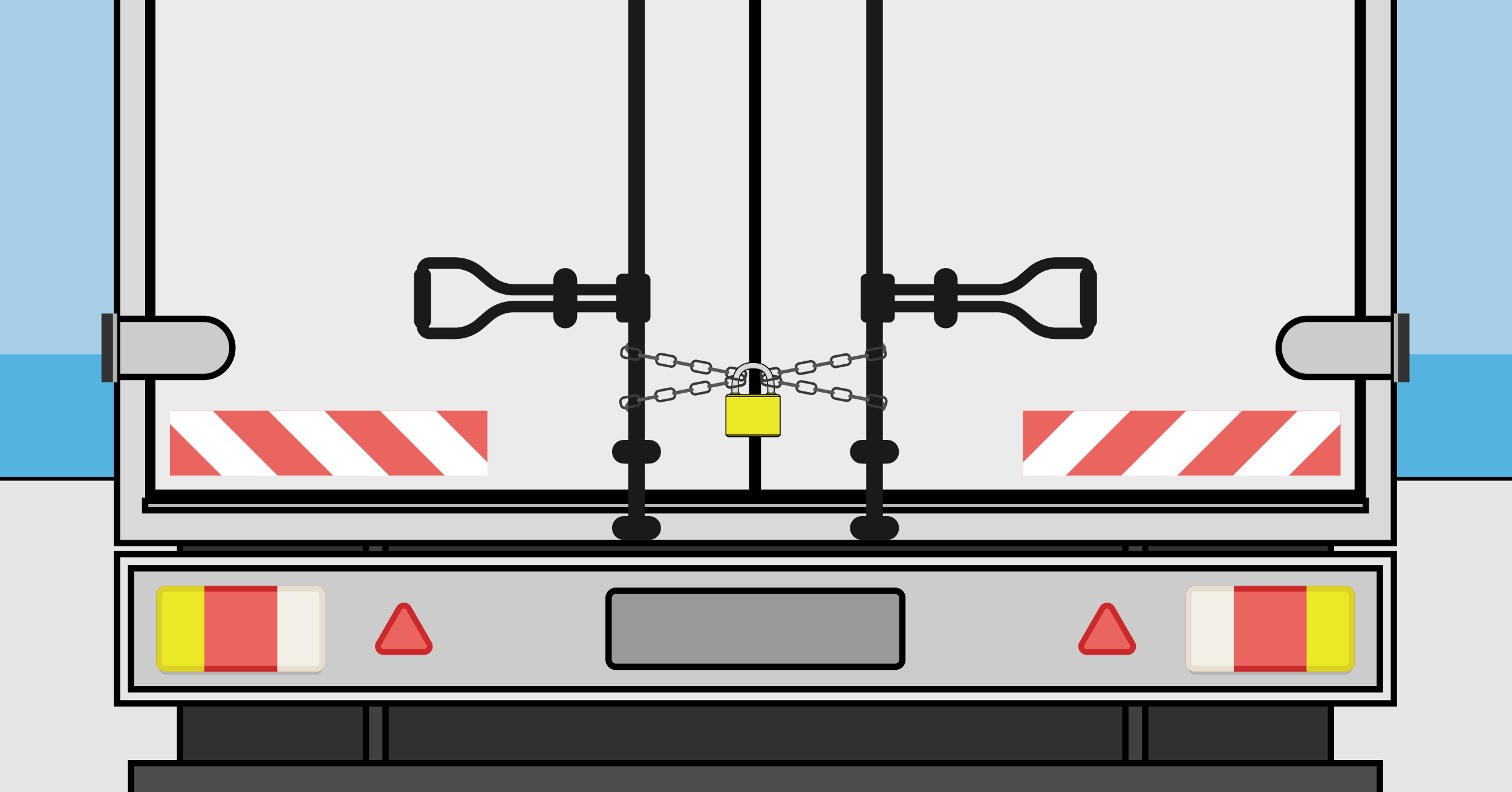 Locked truck trailer